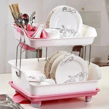 2 Layer Dish Stand – Organize Your Kitchen Efficiently!